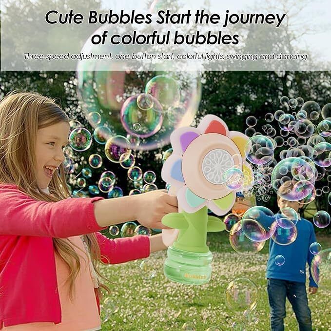 Seven-Color Flower Bubble Machine