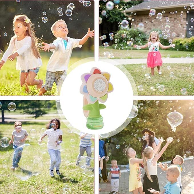 Seven-Color Flower Bubble Machine