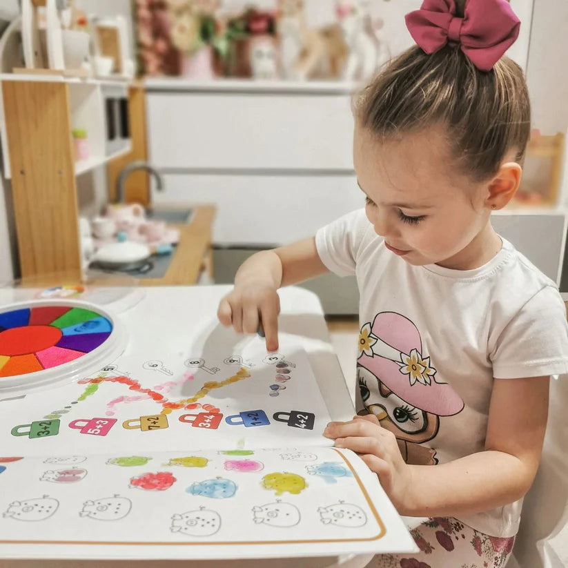 Montessori Fingerprint Coloring Book