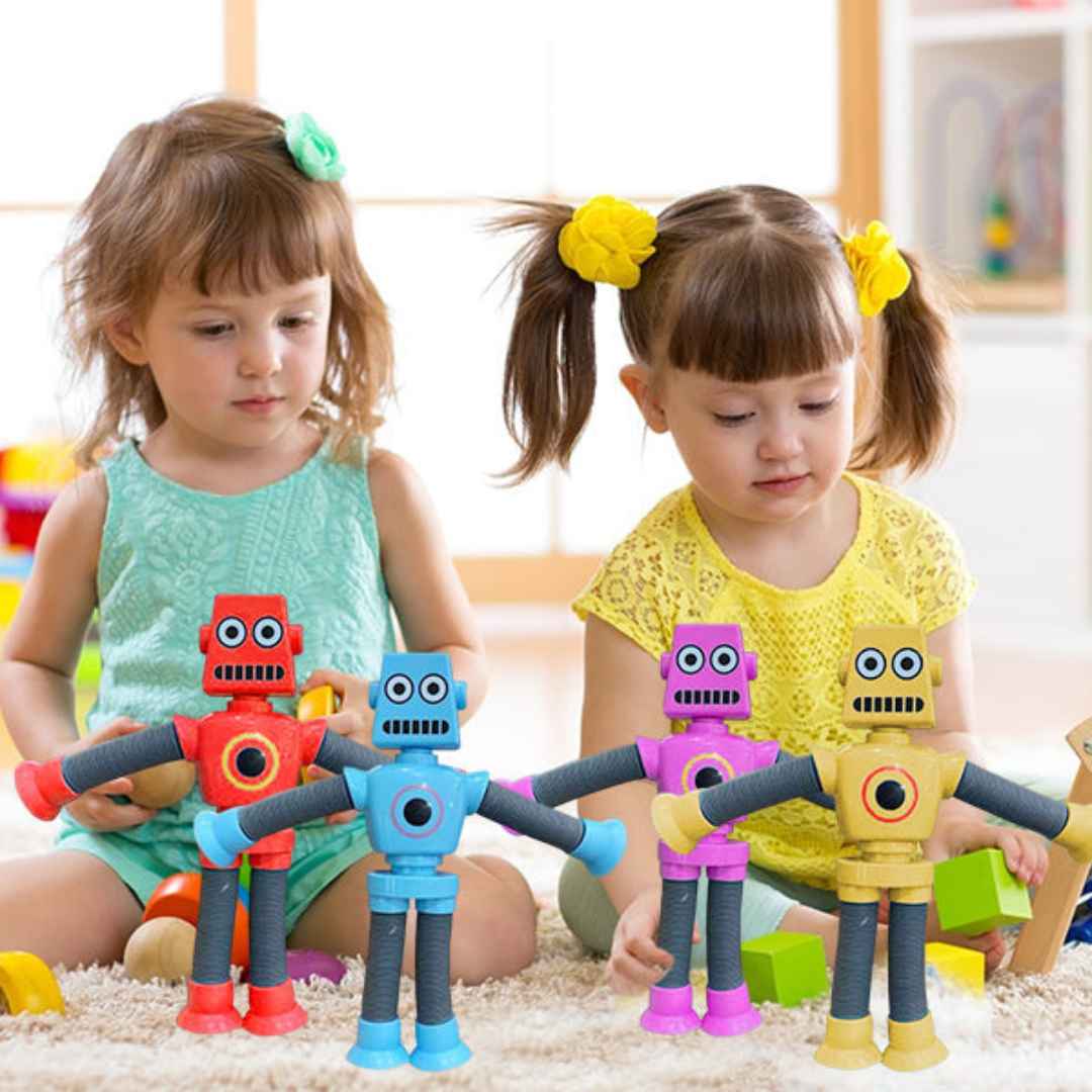 Telescopic Suction Cup Robot Toy