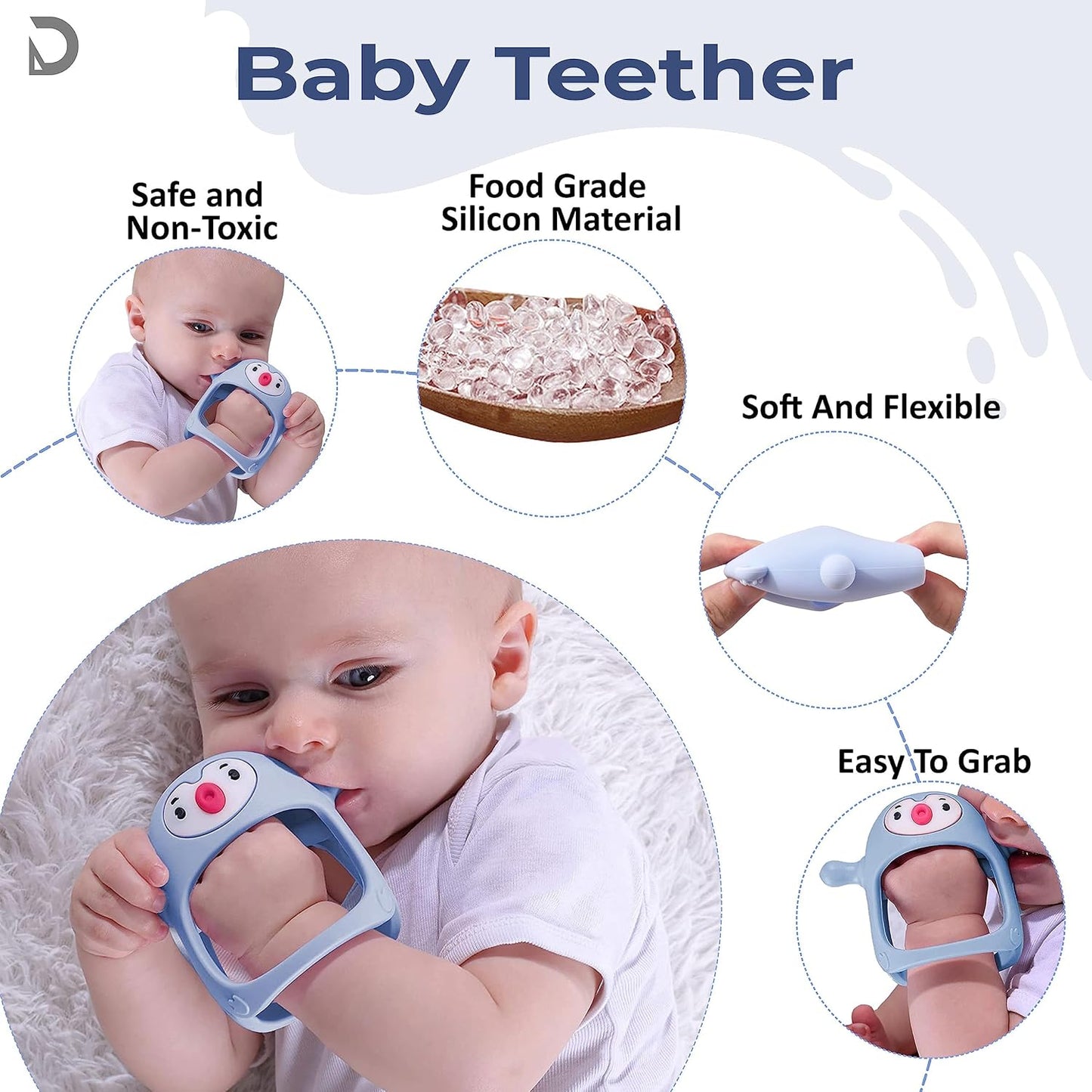 SMILY MIA PENGUIN BUDDY TEETHER TOY