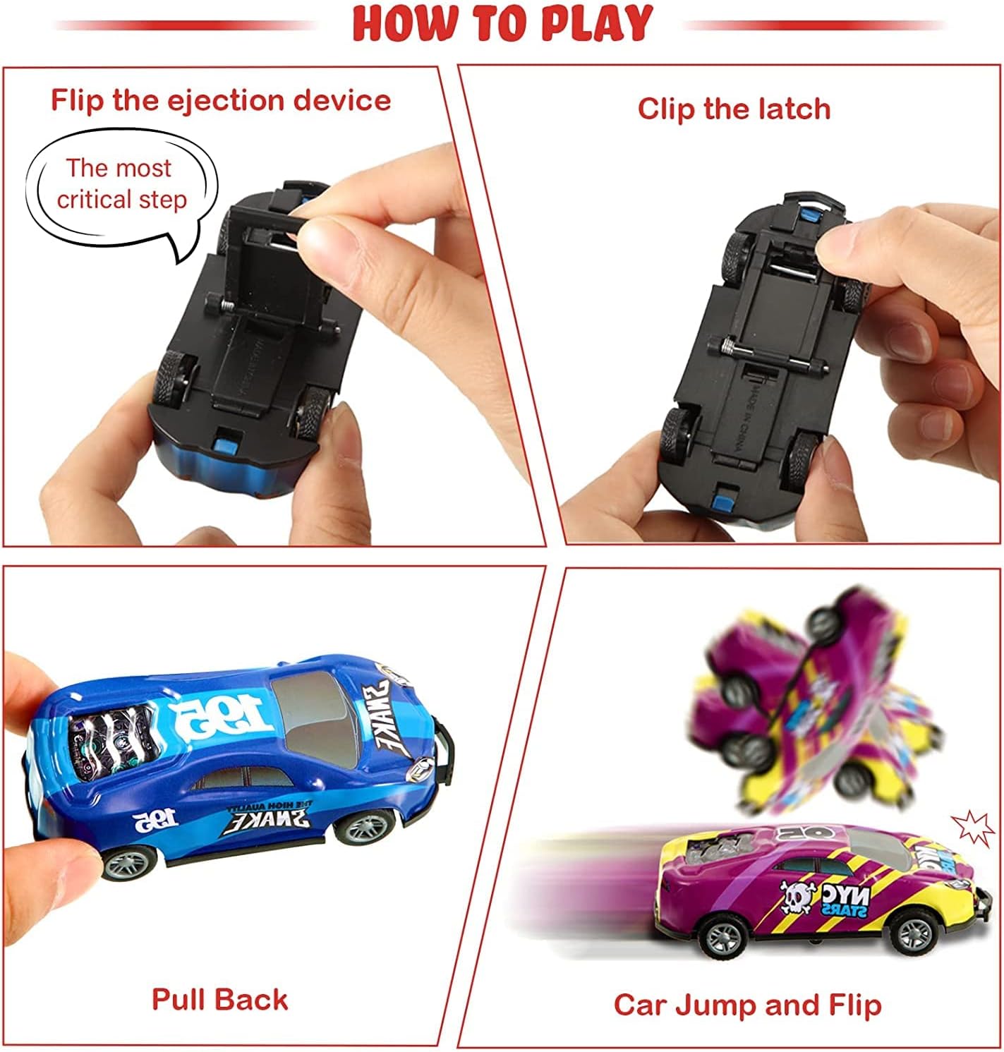 Jumping Stunt Toy Car (Set of 5)