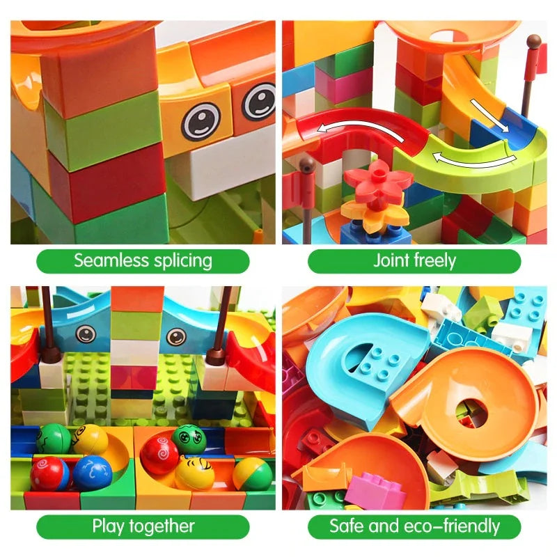 Marble Run Building Blocks Toy