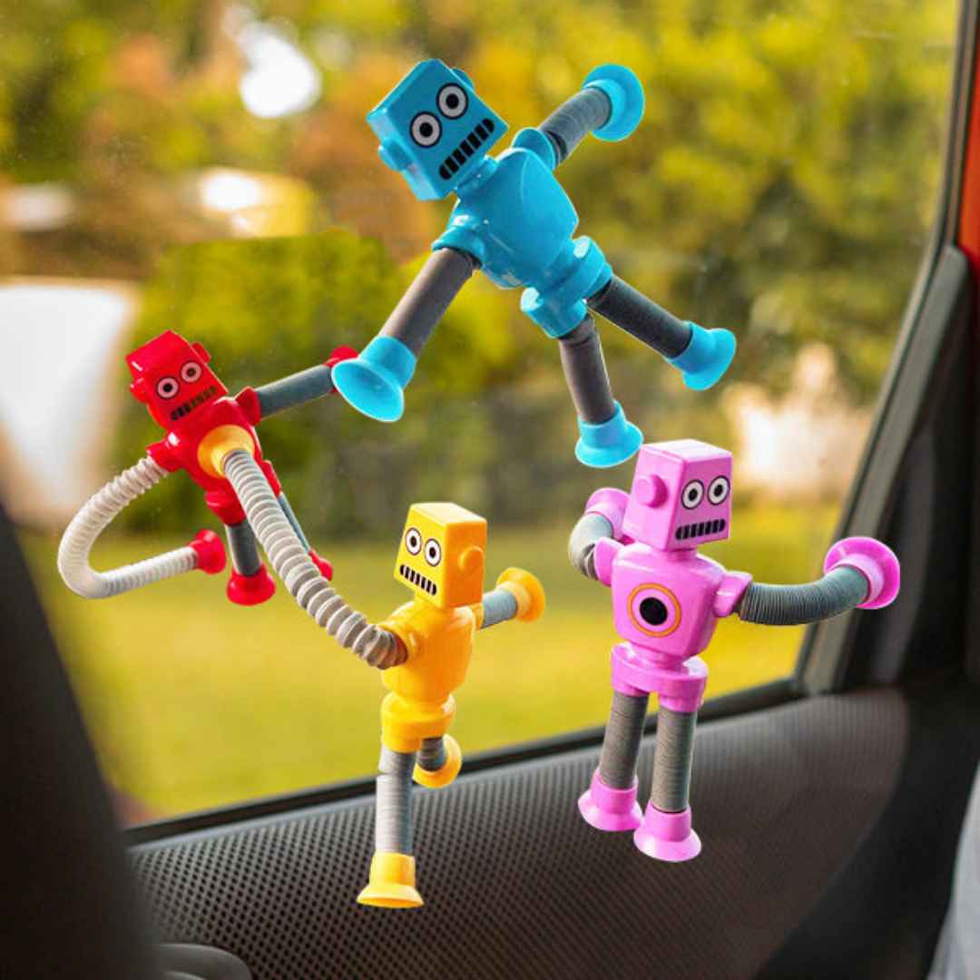 Telescopic Suction Cup Robot Toy