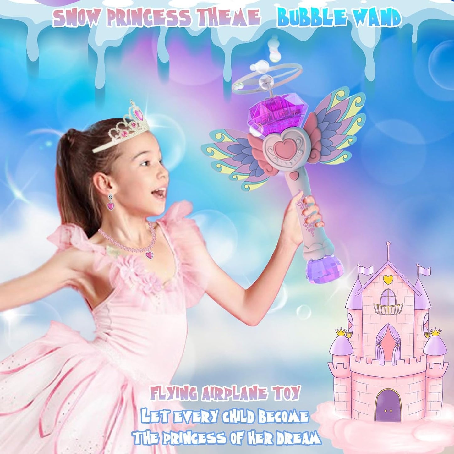 Wand Bubble Machine Toy For Kids (Random Color)