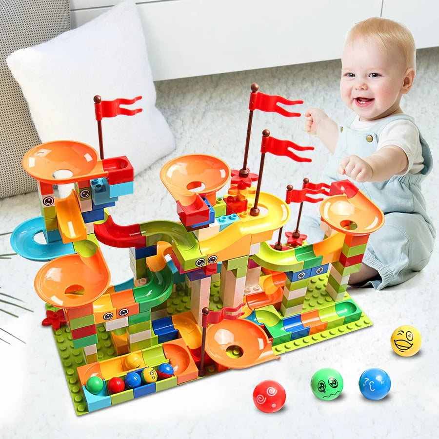 Marble Run Building Blocks Toy