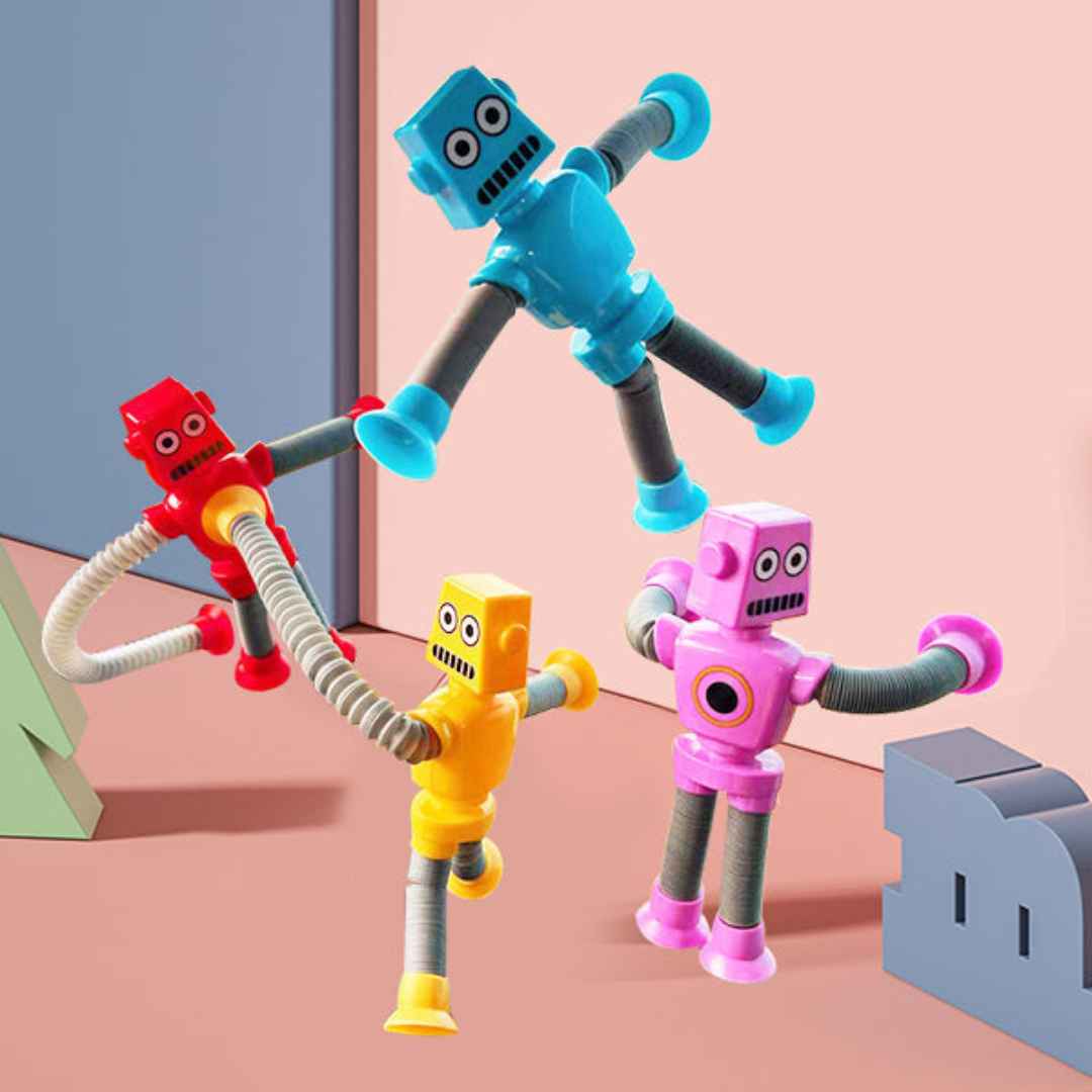 Telescopic Suction Cup Robot Toy