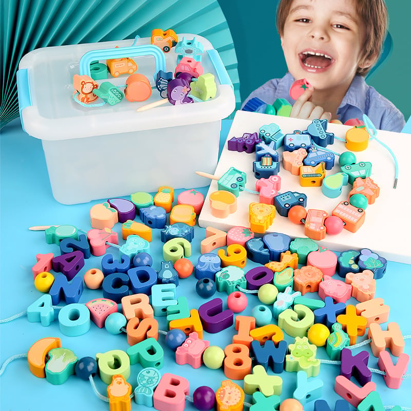 Sparkling Minds - Educational Lacing Beads ( 32 Pieces )