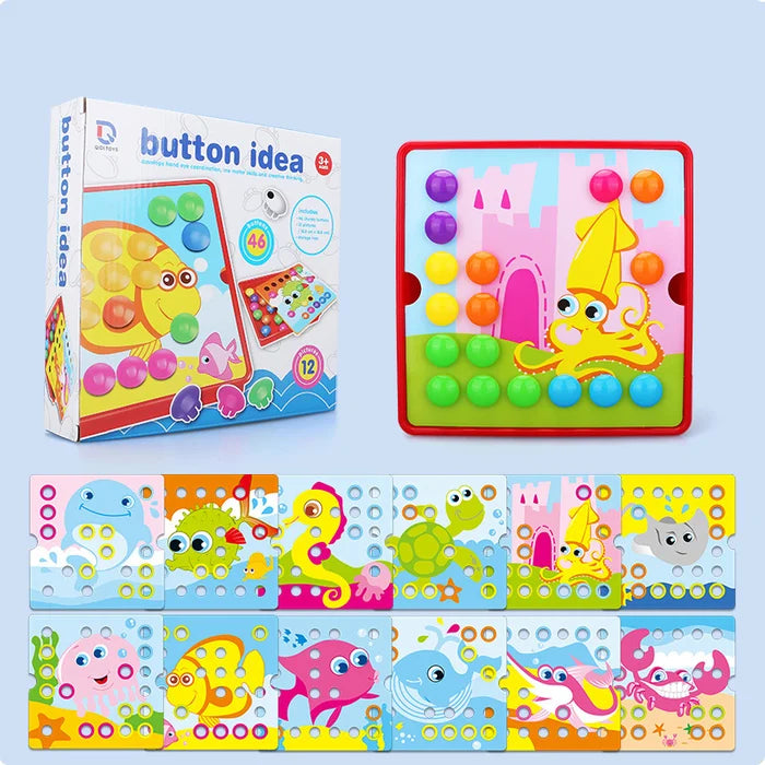 Button Art Toy Set for Toddlers