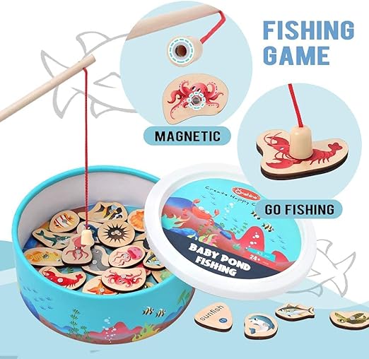 Wooden Magnetic Fishing Game