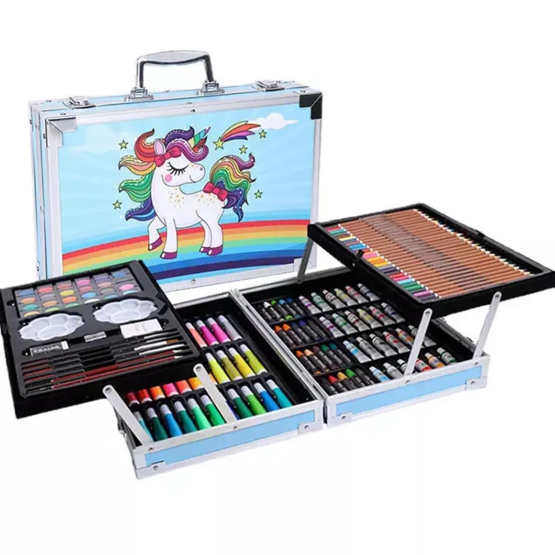 Unicorn Briefcase Art Supplies Case Set