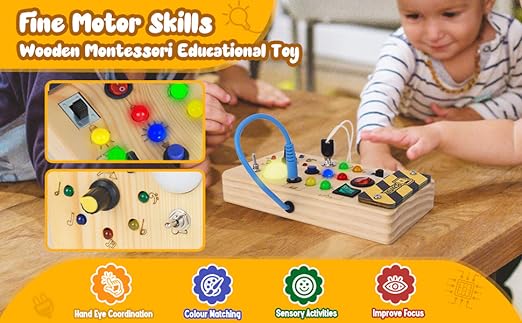 Wooden Busy Board Sensory Toys