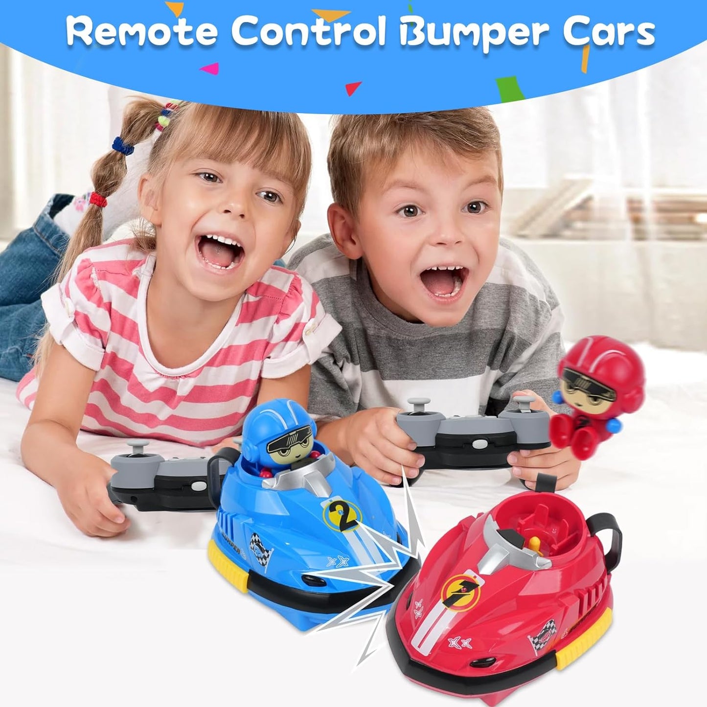 Pop-Up Doll & Lights Battle Remote Control Car (Pack of 2)