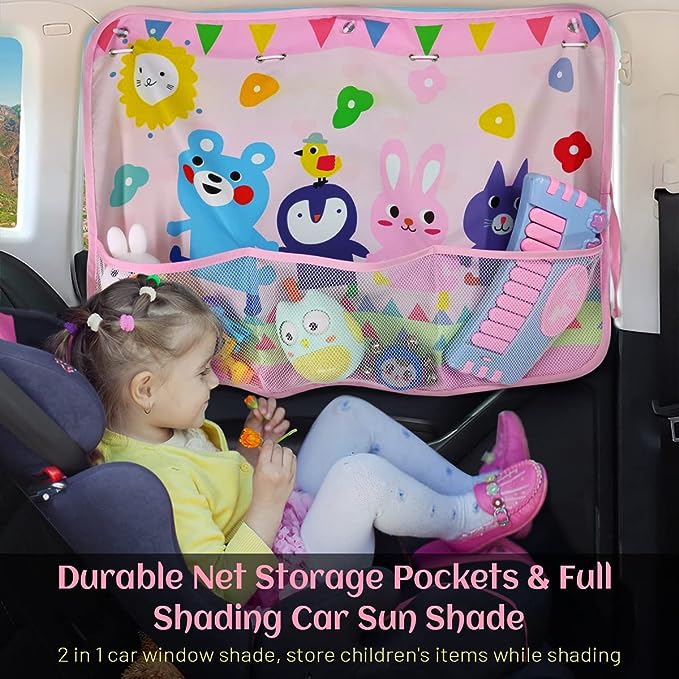 Curtain Sun Visor Blinds Cover With Storage Pocket For Baby