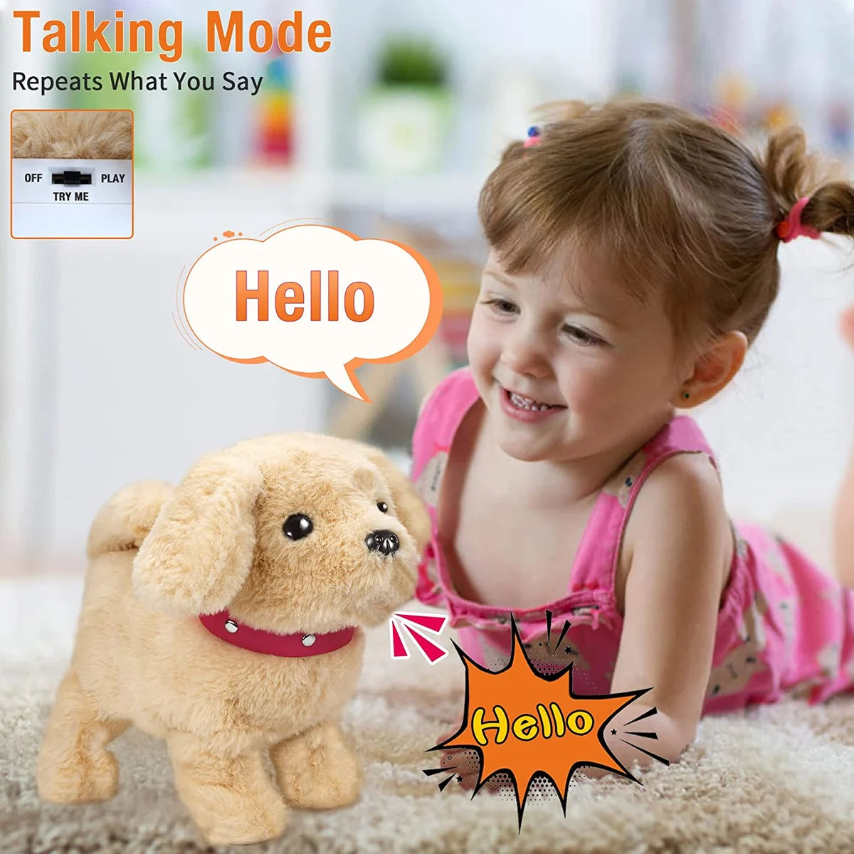 Plush Puppy Toy Electronic Interactive Pet Dog