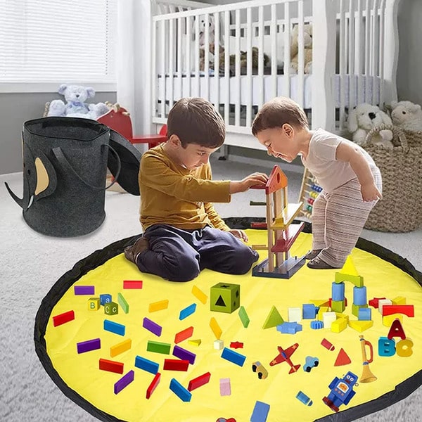 Toy Storage Basket and Play Mat