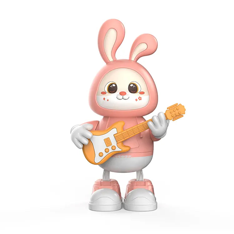 Cartoon cute guitarist electric animal rabbit toy