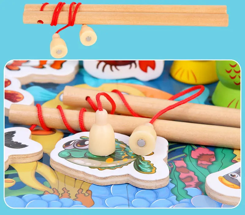 Wooden Magnetic Fishing Game