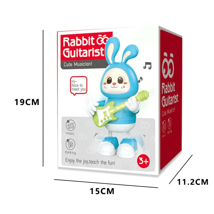 Cartoon cute guitarist electric animal rabbit toy