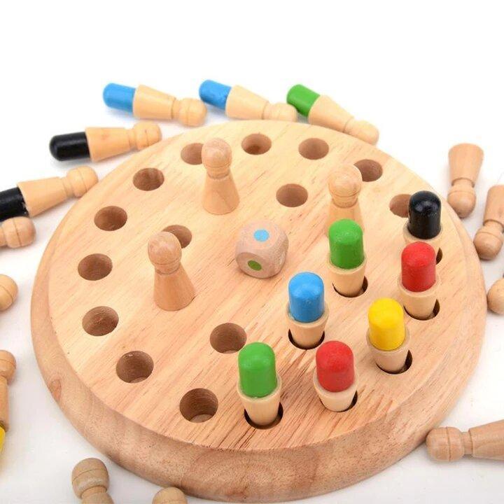 Wooden Memory Match Stick Chess - HelloKidology