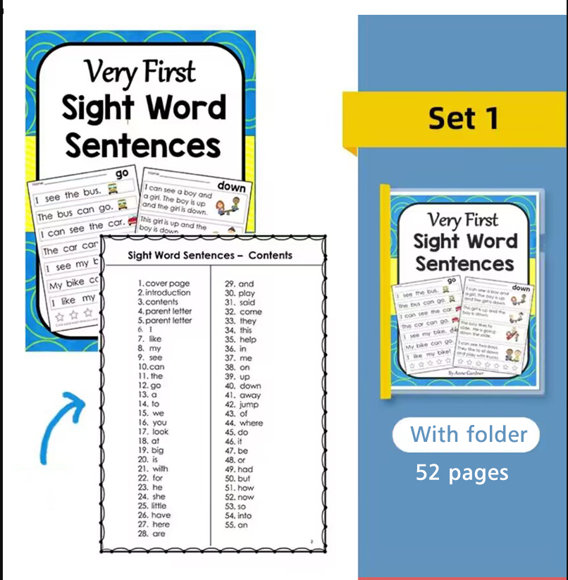 Children's Vocabulary Learning Book (SET OF 2)