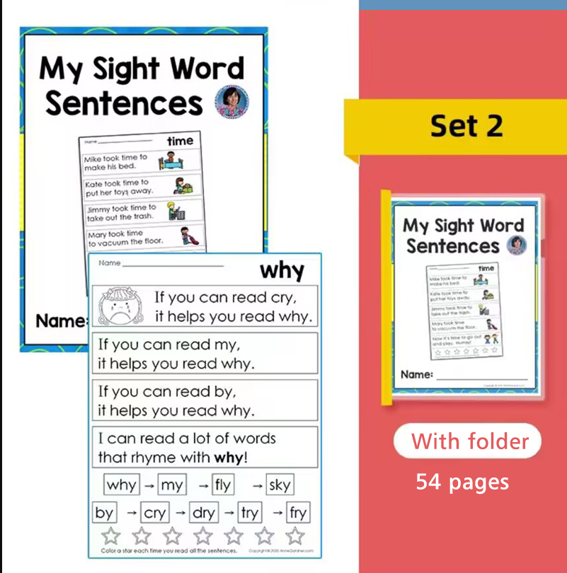 Children's Vocabulary Learning Book (SET OF 2)