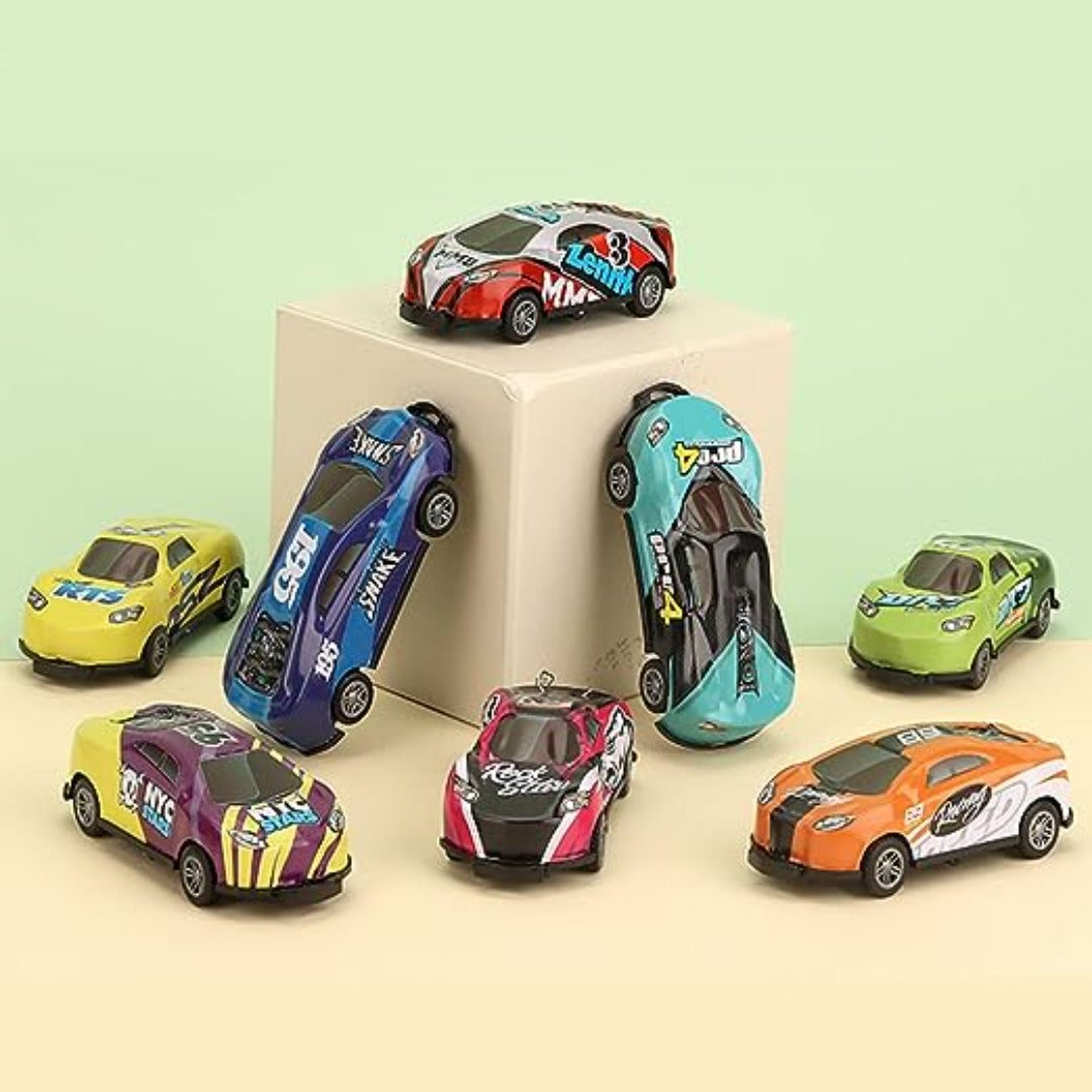 Dynamic Stunt Fleet: 6-Piece 360° Rotating Toy Car Set