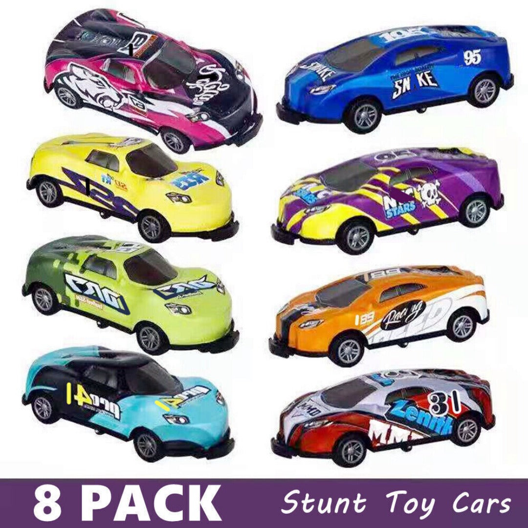 Dynamic Stunt Fleet: 6-Piece 360° Rotating Toy Car Set