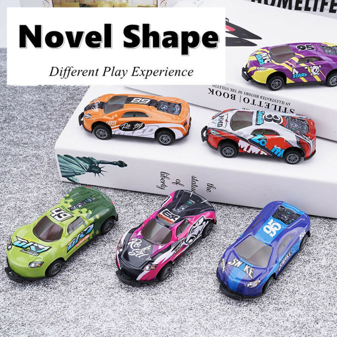 Dynamic Stunt Fleet: 6-Piece 360° Rotating Toy Car Set