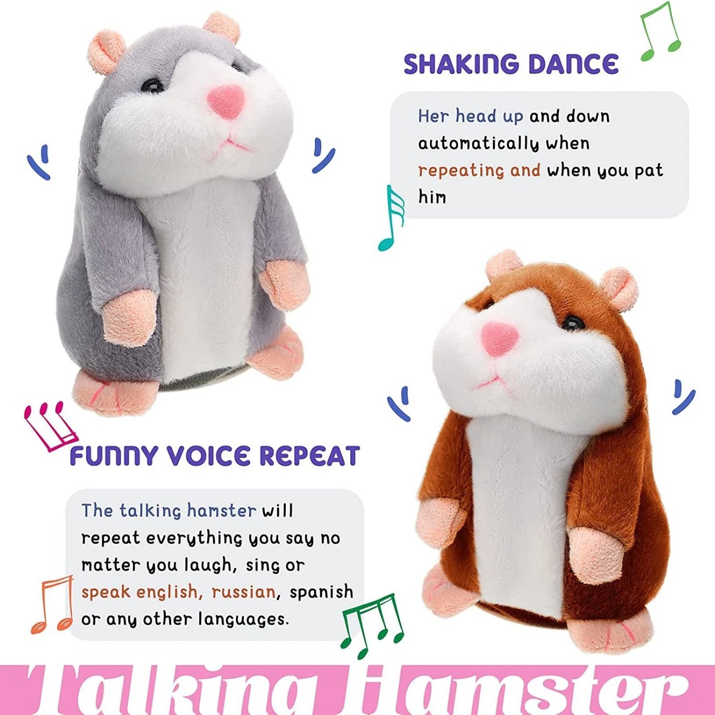 Funny Talking Hamster Plush Toy