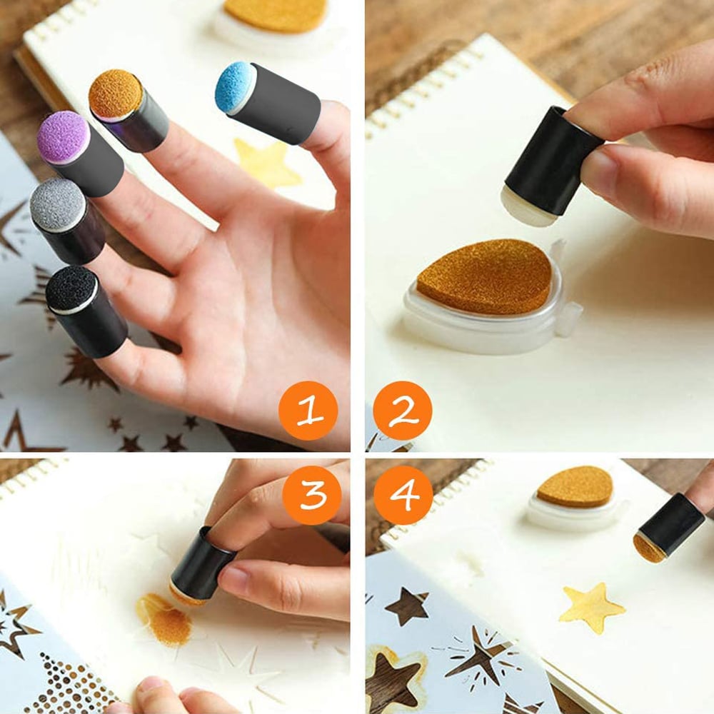 DIY Sponge Finger Painting Kit ( Set Of 6)