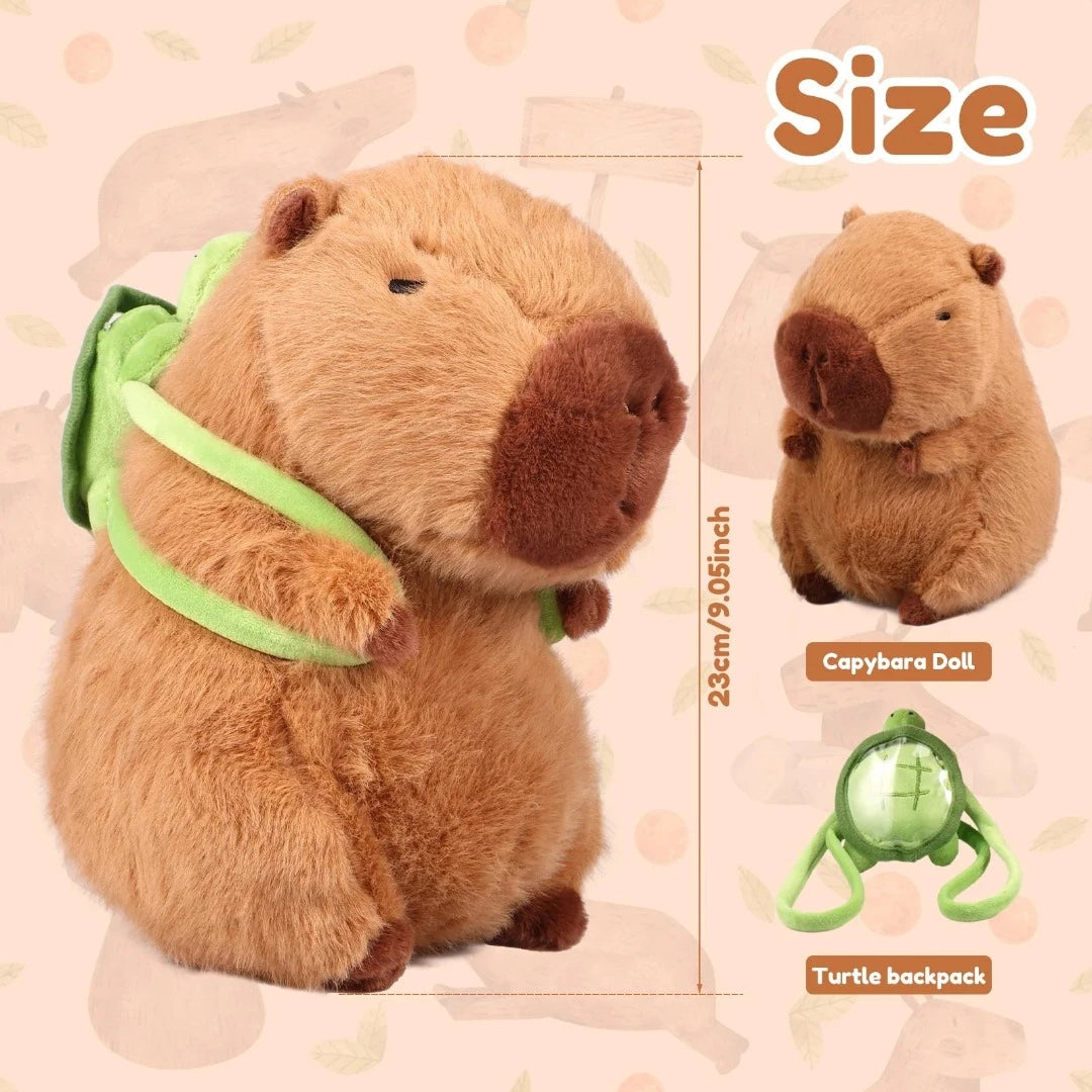 Cuddle Capy Plush with Turtle Backpack