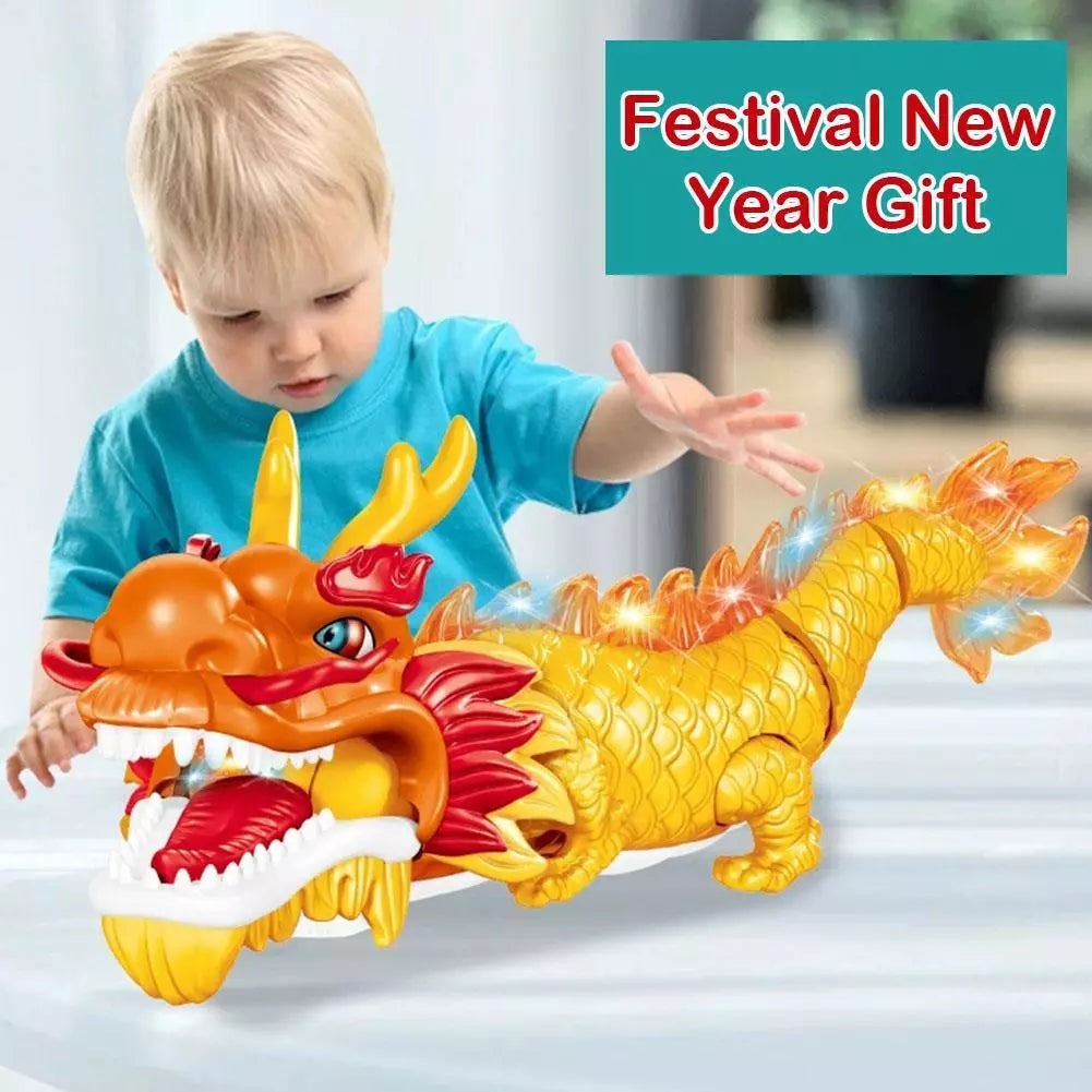 Electric Dancing Chinese Dragon Toys  (Multicolor)