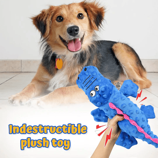 Indestructible Squeaky Plush Toy (Multicolor)