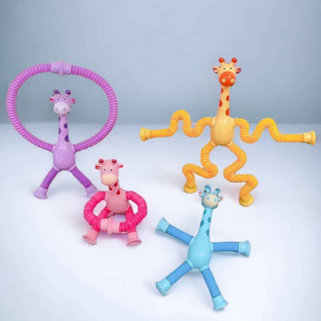 Telescopic Suction Cup Giraffe Toy