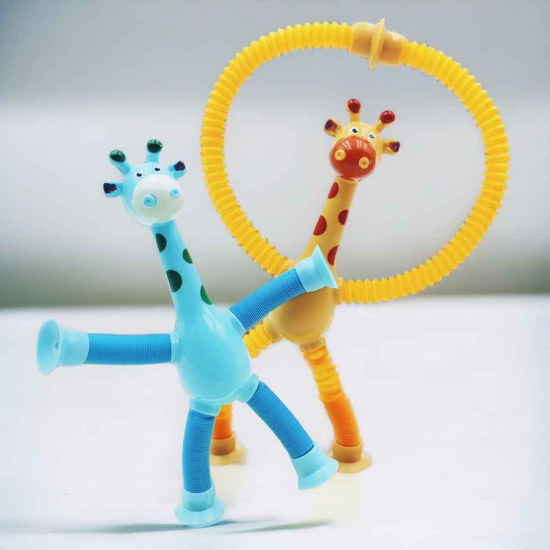 Giraffe Trio Telescopic Suction Toy (3 Pieces)