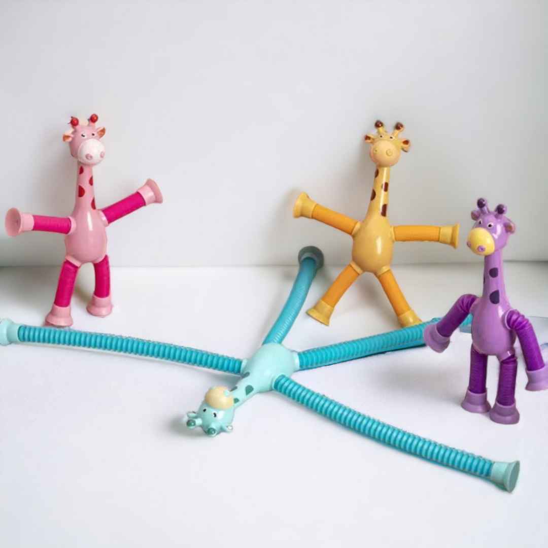 Telescopic Suction Cup Giraffe Toy