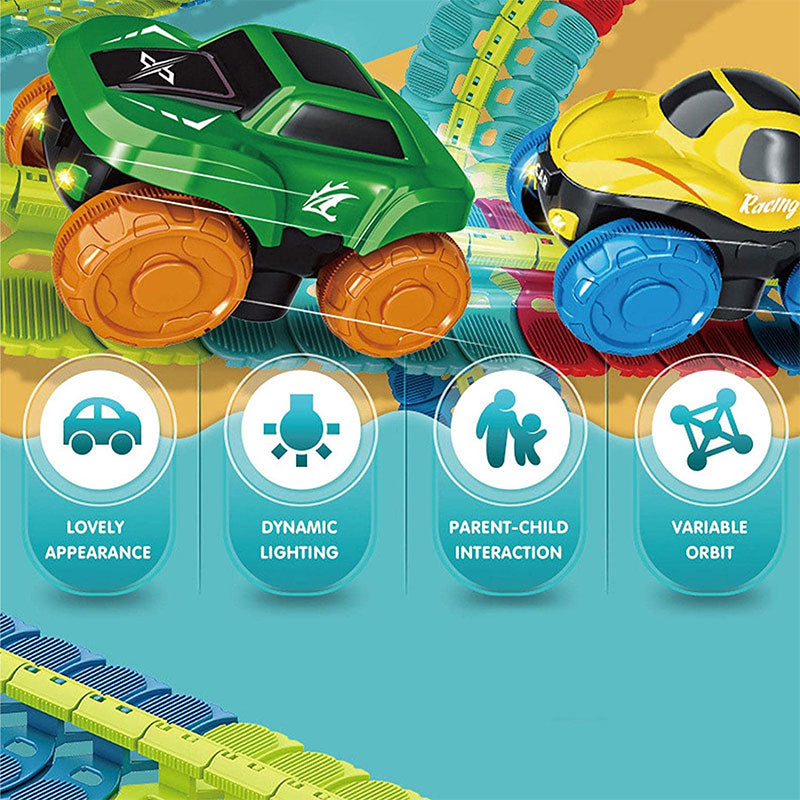 Dinosaur Car Race Tracks Toy for Kids