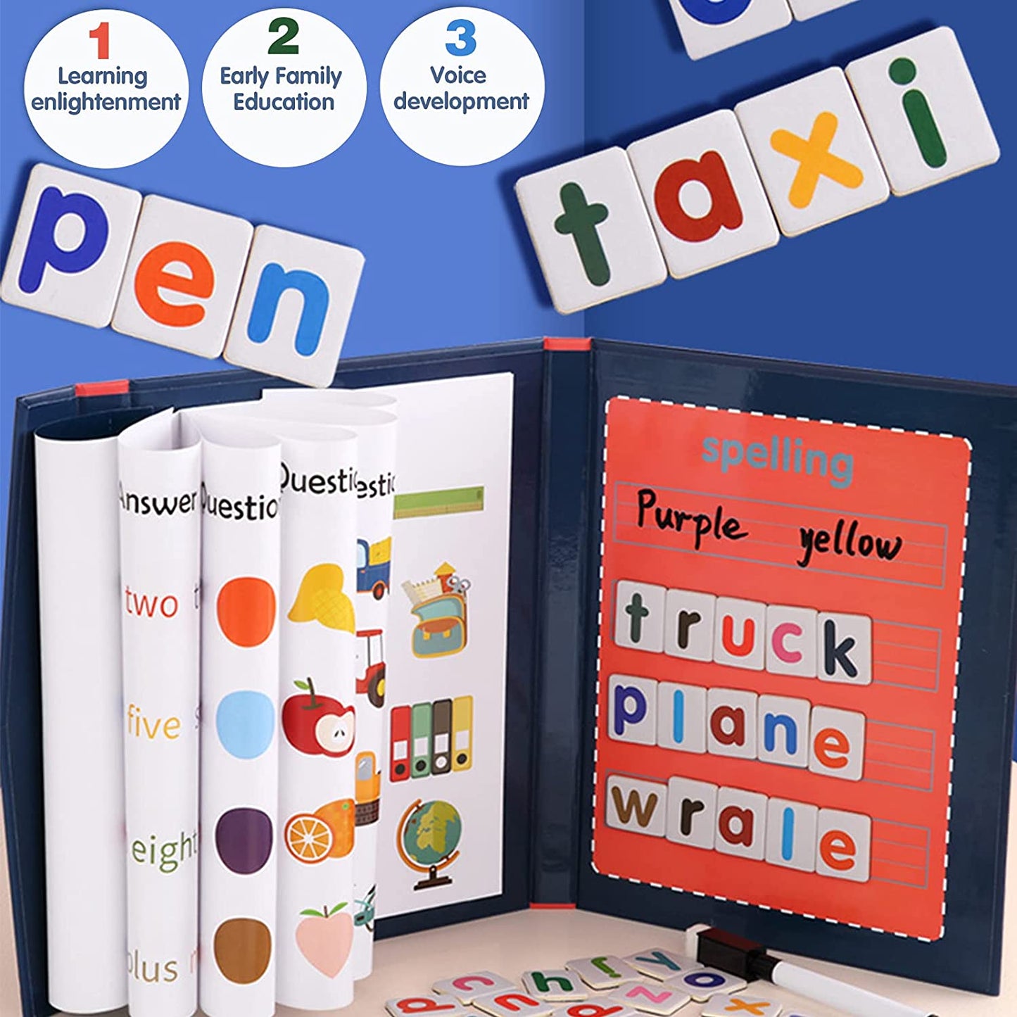 Magnetic Reusable Spelling Game for Kids