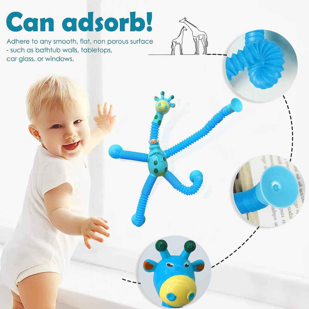 Giraffe Trio Telescopic Suction Toy (3 Pieces)