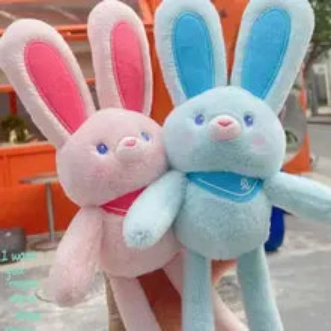 WhimsiHugs: Interactive Pull-Ear Bunny Plush Toy