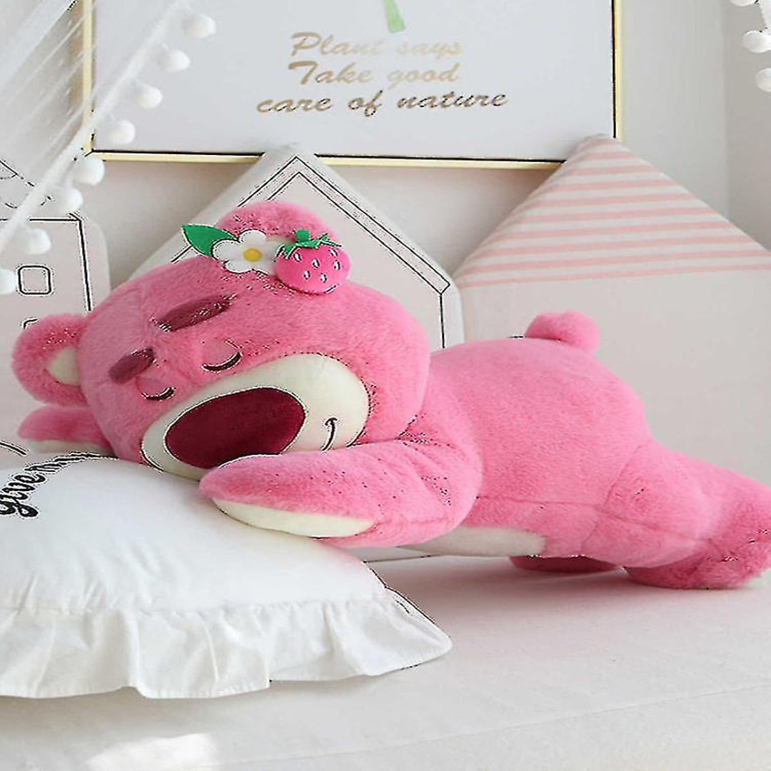 Strawberry Dreams: Fragrant Bear Sleeping Pillow