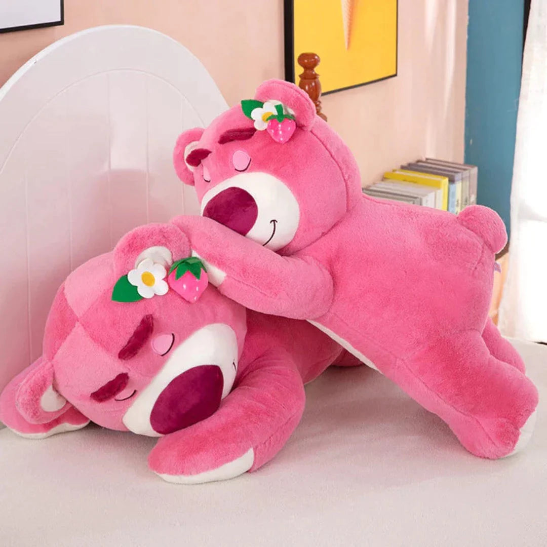 Strawberry Dreams: Fragrant Bear Sleeping Pillow